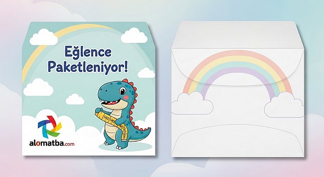 📩 Renkli Torba Zarf Baskı