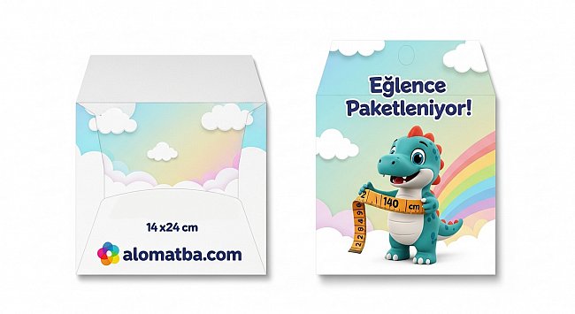 📩 Renkli Torba Zarf Baskı