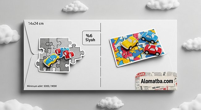 📩 Renkli Torba Zarf Baskı