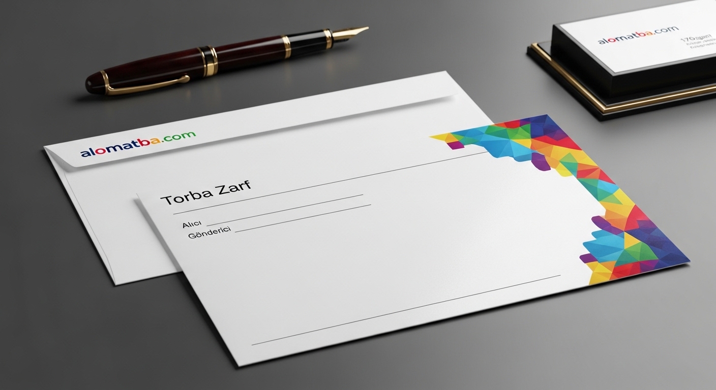 📩 Renkli Torba Zarf Baskı