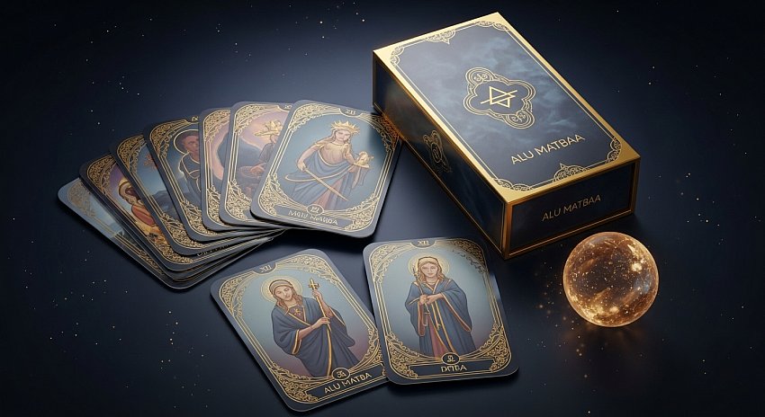Altın Yaldız Baskılı Tarot Kart Baskı