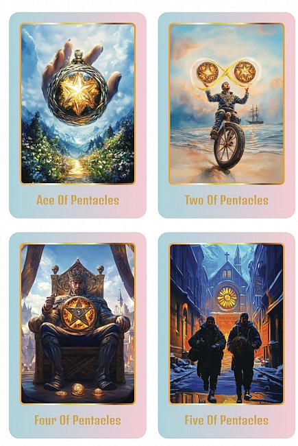 Altın Yaldız Baskılı Tarot Kart Baskı