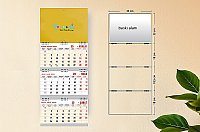 🌊 Büyük Gemici Takvim Mavi (Üç Parça Spiralli) Kod-13