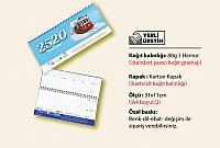 Masa Takvimi Haftalık Karton Kapak (Küçük Boy: 31x11 Cm)