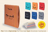 📝 Spiralli Deri Ajanda Kapak Baskı (17x24 Cm) kod:103