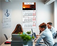 📎 Sıvamalı Gemici Takvim (Üç Parça Spiralli) Kod-29