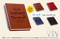 Spiralli Deri Ajanda kapak Baskılı(17x24 Cm) kod:101