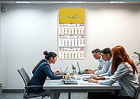 🌊 Büyük Gemici Takvim Mavi (Üç Parça Spiralli) Kod-13