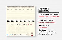 Kod 73 Masa Takvimi Haftalık (Büyük Boy 33x16 Cm