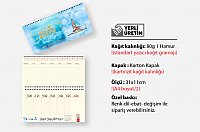 Kod 73 Masa Takvimi Haftalık (Büyük Boy 33x16 Cm