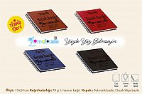 Spiralli Deri Ajanda kapak Baskılı(17x24 Cm) kod:101