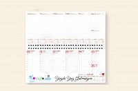 Masa Takvimi Haftalık Karton Kapak (Orta Boy: 31x14,5 Cm)